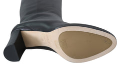 Jimmy Choo Botas de Salto Elegantes em Couro de Bezerro Preto
