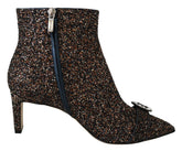 Botas de salto alto com glitter Jimmy Choo Amethyst Mix Hanover