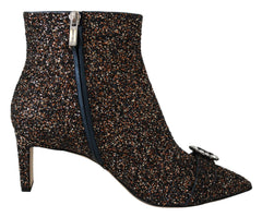 Botas de salto alto com glitter Jimmy Choo Amethyst Mix Hanover