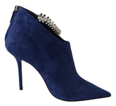 Botas Jimmy Choo Pop Blue com salto e tira de cristal