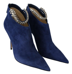 Botas Jimmy Choo Pop Blue com salto e tira de cristal
