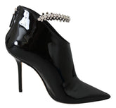 Jimmy Choo Botas de Salto Elegantes Pretas com Envernizamento