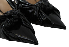 Jimmy Choo Sapatos Elegantes de Couro Preto com Bico Fino