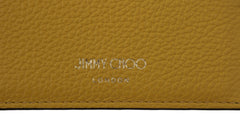 Porta-cartões de couro amarelo Jimmy Choo Sunshine