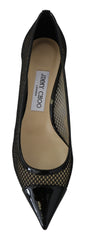 Jimmy Choo Chic Patent Mesh Scarpins Bicudos