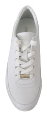 Tênis Jimmy Choo Elegante de Couro Branco