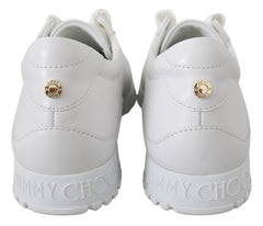 Tênis Jimmy Choo Elegante de Couro Branco