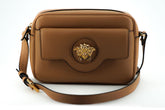 Bolsa de ombro para câmera Versace Elegant Brown Leather