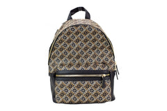 Mochila de ombro média de couro com estampa de logotipo preto Marc Jacobs Signet