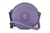 Bolsa de ombro redonda roxa elegante da Versace
