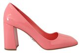 Prada Elegant Square Toe Saltos Rosa