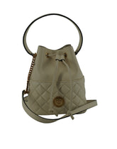 Versace Elegant Small Bolsa de Ombro em Couro Branco