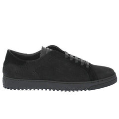 Tênis feminino de couro de bezerro preto Off-White