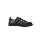 Tênis feminino de couro de bezerro preto Off-White