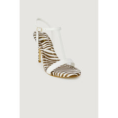 Guess White Leather Sandal