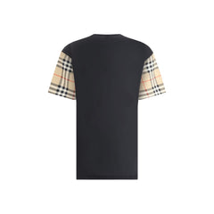 Camiseta Burberry Check com mangas arquivadas