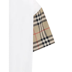 Camiseta Burberry Check com mangas arquivadas