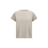 Camiseta Brunello Cucinelli de caxemira com glitter