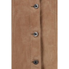 Jaqueta de couro camurça Brunello Cucinelli