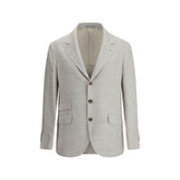 Blazer xadrez abotoado simples Brunello Cucinelli