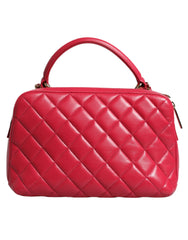 Bolsa Chanel Pink Seal Matelasse Chain CC em couro de cordeiro