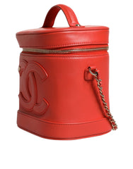 Bolsa de ombro com corrente Chanel Orange Coco Mark Vanity