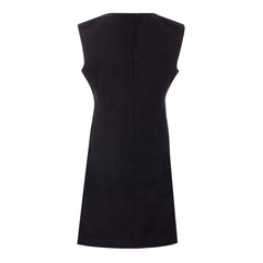 Bottega Veneta Elegante Vestido Preto de Viscose Essencial