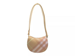 Bolsa transversal Burberry Mini Check Rocking Horse, cor pêssego