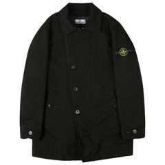 Jaqueta de poliéster preta Stone Island