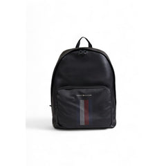 Mochila Tommy Hilfiger preta de poliéster e couro sintético