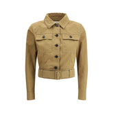 Jaqueta curta de algodão Saint Laurent