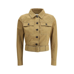 Jaqueta curta de algodão Saint Laurent