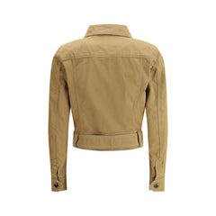 Jaqueta curta de algodão Saint Laurent