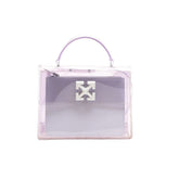 Bolsa tiracolo em PVC branco-off-white