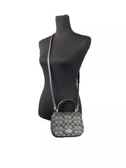 Bolsa transversal Coach Lysa com alça superior em metal metálico