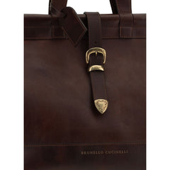 Bolsa de viagem de couro Brunello Cucinelli