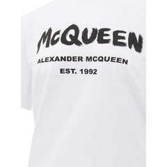 Alexander McQueen Blusa e camiseta de algodão branco