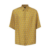 Camisa de seda amarela Fendi