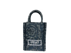 Versace Athena Barocco Mini sacola com alça superior preta