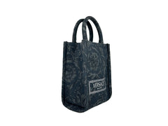 Versace Athena Barocco Mini sacola com alça superior preta