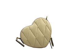 Bolsa transversal pequena de couro acolchoado COACH Heart