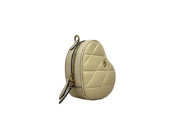 Bolsa transversal pequena de couro acolchoado COACH Heart