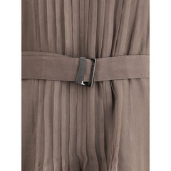 Vestido longo de seda Brunello Cucinelli