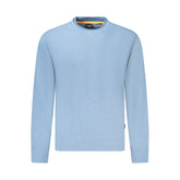Hugo Boss Light Blue Cotton Men Sweater