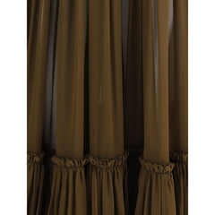 Saia longa com babados Saint Laurent