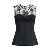 Alexander McQueen Top de renda