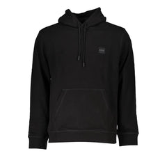 Hugo Boss Black Cotton Men Hooded Sweater