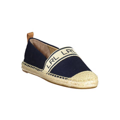 Sapato baixo feminino Ralph Lauren azul de poliéster