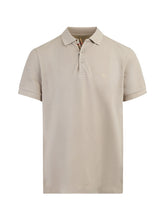 Camisa polo de algodão Burberry Pale Stone com gola