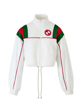 Moletom com logotipo de poliéster branco da Gucci
